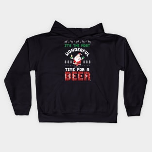 Beer Christmas Xmas Merry Kids Hoodie